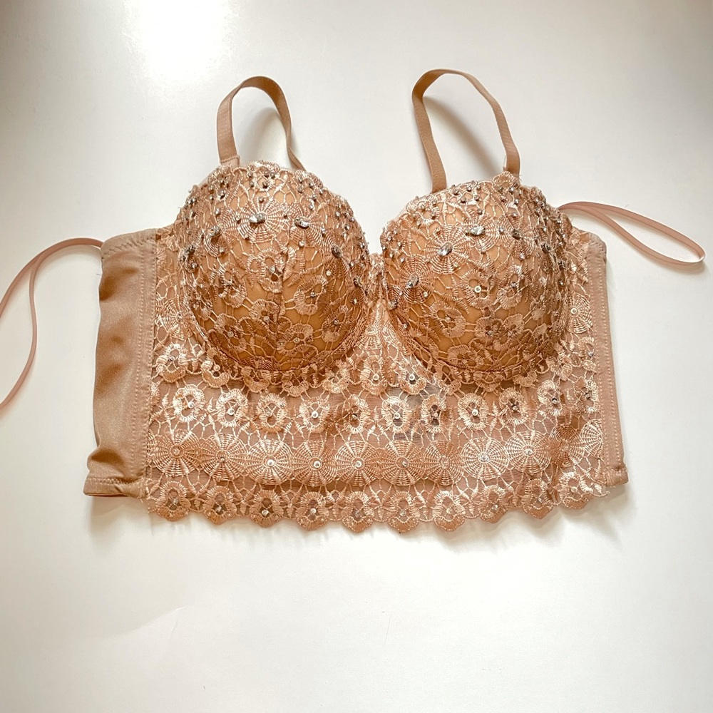 Nude corset top